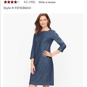 Talbots striated Denim Dress